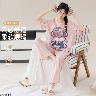 SM4516  BỘ CỘC TAY QUẦN DÀI MẶC NHÀ NỮ