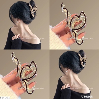 KT1913 SET 2 KẸP TÓC TRÁI TIM CHO NỮ