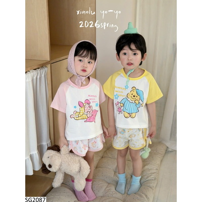 SG2087 BỘ HÈ HỌA TIẾT HOẠT HÌNH CHO BÉ