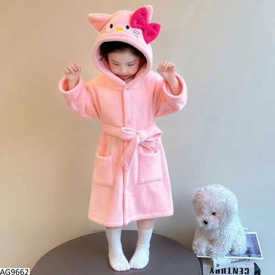 AG9662 ÁO CHOÀNG TẮM KITTY CHO BÉ