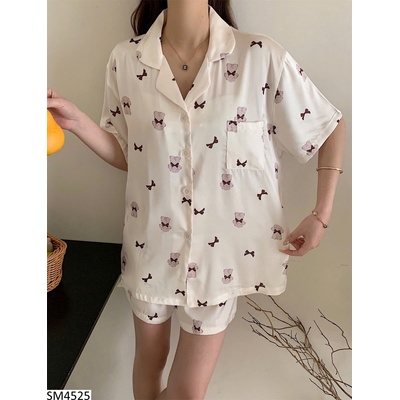 SM4525 BỘ NGỦ PIJAMA CỘC TAY DỄ THƯƠNG