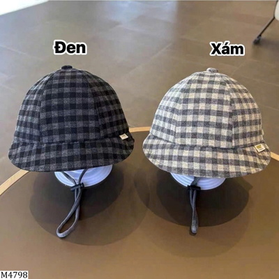 M4798  MŨ KẺ CARO CHO BÉ