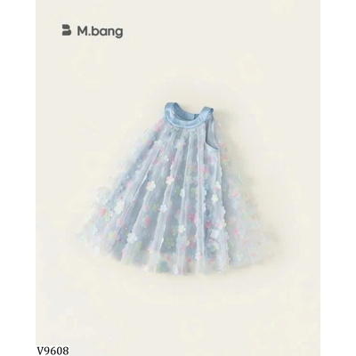 V9608 VÁY HOA CỔ YẾM CHO BG BABYCITY