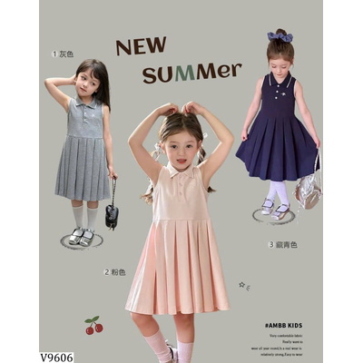 V9606 VÁY POLO SÁT NÁCH AMBBKIDS