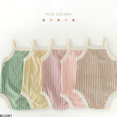 BG1087 BODY 2 DÂY KẺ CARO CHO BÉ