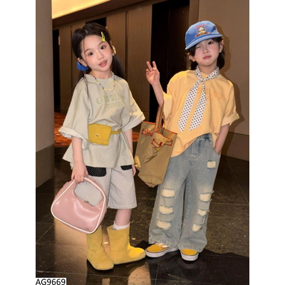 AG9669 ÁO CỘC TAY IN CHỮ CHO BÉ
