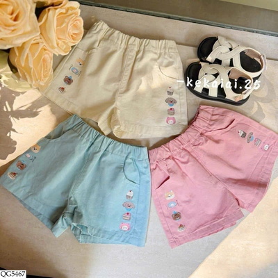 QG5467 QUẦN SHORT CHO BÉ GÁI