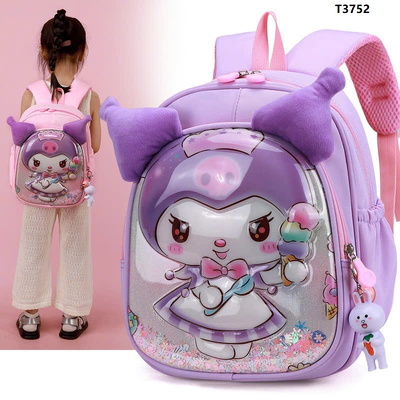 T3752 BALO KUROMI CHO BÉ TẶNG KÈM MÓC KHÓA