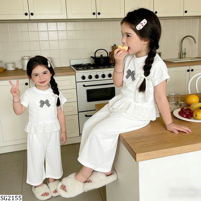 SG2155 SET ÁO NƠ QUẦN SUÔNG