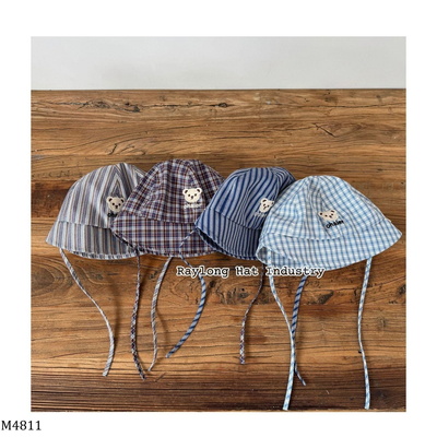 M4811 MŨ BÈO THÊU GẤU NHÍ