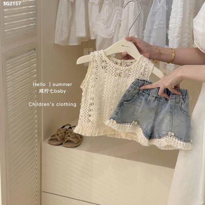 SG2157 SET ÁO REN + QUẦN SHORT BÉ GÁI