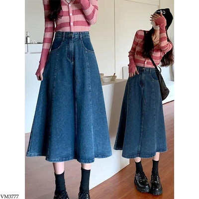 VM3777 CHÂN VÁY JEAN DÁNG BASIC