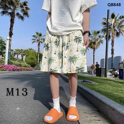 QB848 QUẦN SHORT ĐI BIỂN NAM HỌA TIẾT