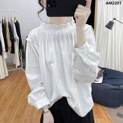 AM2201 ÁO KIỂU CỔ NHÚN TIỂU THƯ