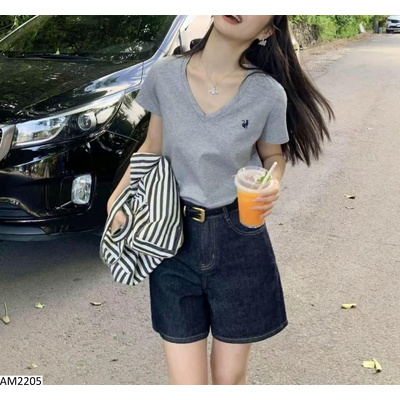 AM2205 ÁO THUN CỔ V CHO NỮ