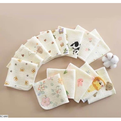 K1480 COMBO 10 KHĂN SỢI TRE MUSLIN MIX