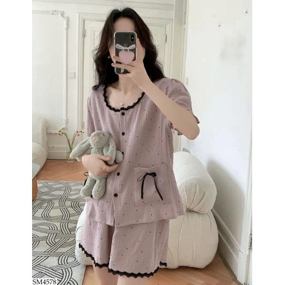 SM4578 BỘ MẶC NHÀ CHẤM BI CHO NỮ 