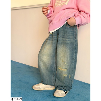 QT5459 QUẦN JEANS BAGGY RÁCH GỐI AMBB