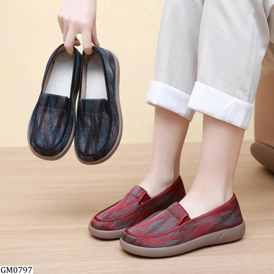 GM0797 GIÀY LƯỜI NỮ HỌA TIẾT