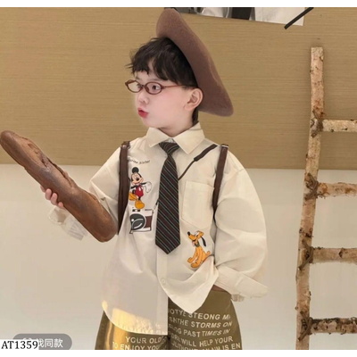 AT1359 ÁO SƠ MI MICKEY KÈM CÀ VẠT