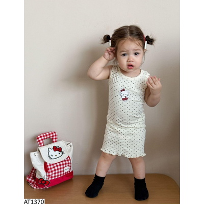 V9664 - AT1370 VÁY SÁT NÁCH CHẤM BI  SZ NHÍ