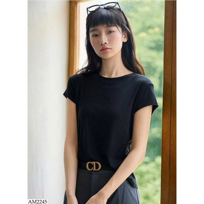 AM2245 ÁO THUN CỘC TAY CỔ TRÒN CHO NỮ