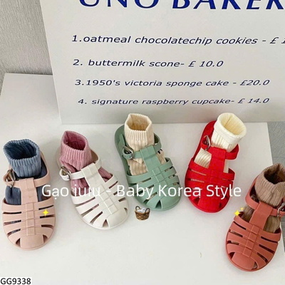GG9338 SANDAL RỌ TRƠN MÀU CHO BÉ