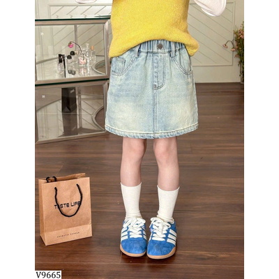 V9665 CHÂN VÁY JEAN AMBBKIDS
