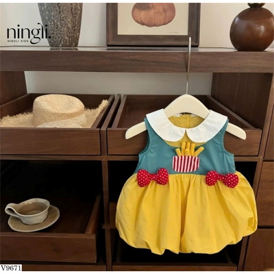 V9671 VÁY VÀNG CHÂN BÍ NINGLI