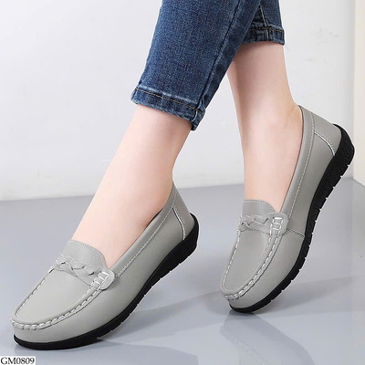GM0809 GIÀY MOCA DA MỀM NỮ