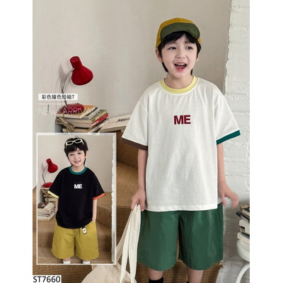 ST7660 SET ÁO THUN M.E MIX QUẦN SHORT AOAOKIDS