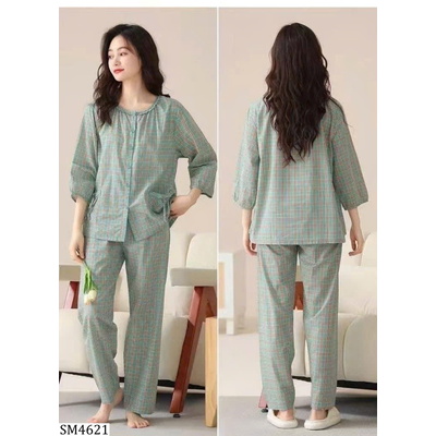 SM4621  BỘ MẶC NHÀ HOẠ TIẾT CHO NỮ