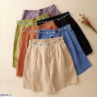 QM5813 QUẦN SHORT NỮ LƯNG THUN