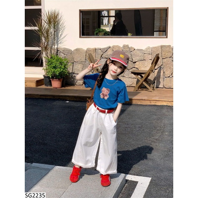 SG2235 SET ÁO KITTY MIX QUẦN ỐNG RỘNG CHO BG