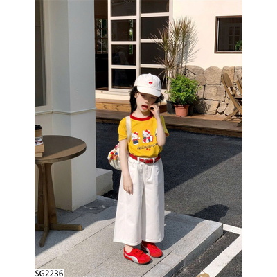 SG2236 SET ÁO KITTY MIX QUẦN ỐNG RỘNG CHO BG