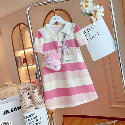 V9687  VÁY CỔ POLO BÈO BG