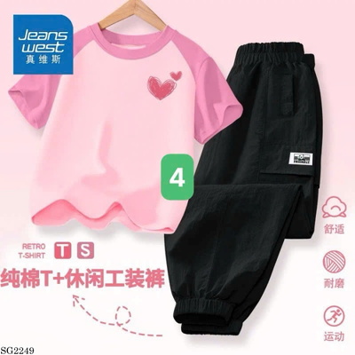 SG2249 SET ÁO THUN, QUẦN JOGGER SIÊU XINH DÀNH CHO BÉ GÁI