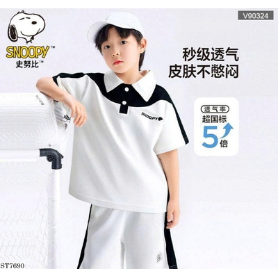 ST7690 BỘ POLO BÉ TRAI SNOOPY