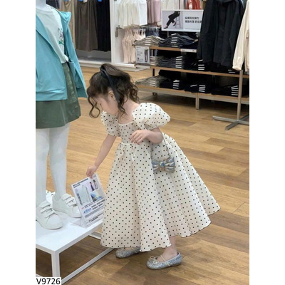 V9726 VÁY CÔNG CHÚA TAY BỒNG CHO BG