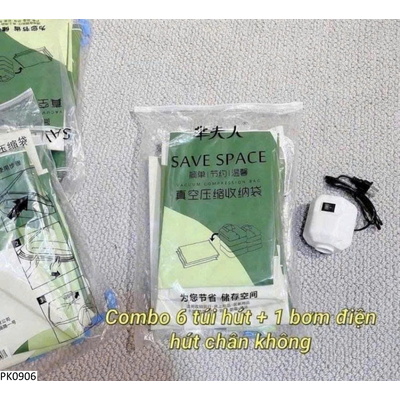 PK0906 SET 8 TÚI HÚT CHÂN KHÔNG KÈM BƠM ĐIỆN