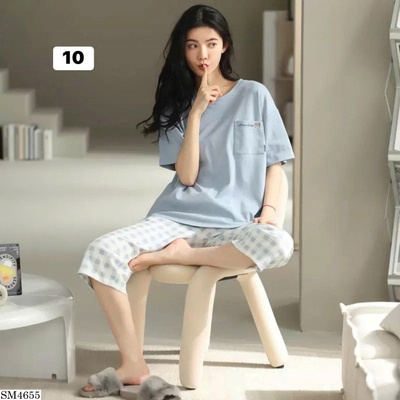 SM4655 BỘ COTTON LỬNG NỮ MẶC NHÀ