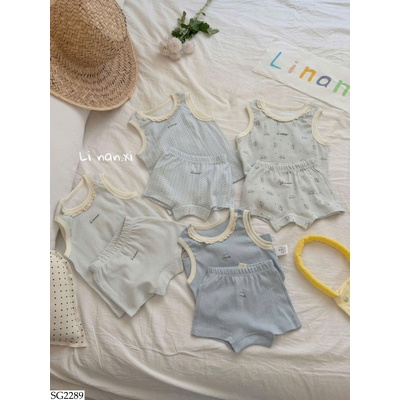SG2289 -GIÁ MỚI- BỘ SÁT NÁCH MẶC NHÀ CHO BÉ GÁI LINANXI