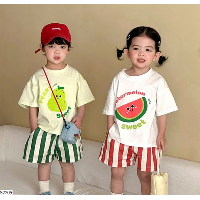 S2705 BỘ SHORT COUPLE CHO BÉ