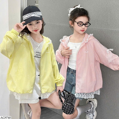 AG9740 ÁO KHOÁC VIỀN REN CHO BG