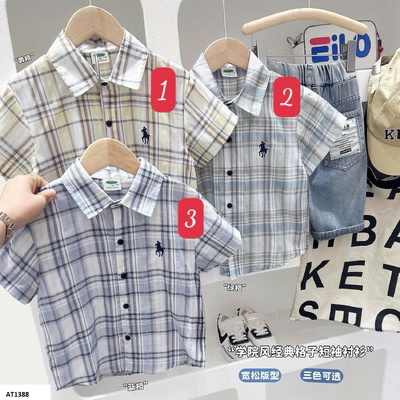 AT1388 ÁO SƠ MI KẺ CỘC TAY KACADY