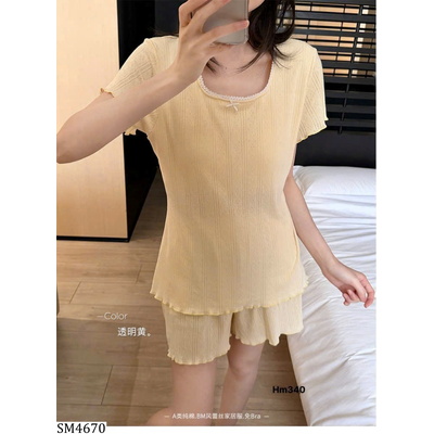 SM4670 BỘ THUN CỘC MẶC NHÀ KÈM BRA