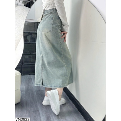 VM3833 CHÂN VÁY JEAN DÁNG SUÔNG DÀI NỮ