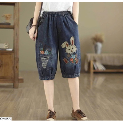 QM5870 QUẦN JEAN LỬNG HỌA TIẾT CHO NỮ