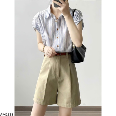 AM2338 ÁO SƠ MI KẺ SỌC CHO NỮ