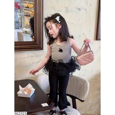 SG2321 SET ÁO SÁT NÁCH PHỐI QUẦN ỐNG BÈO